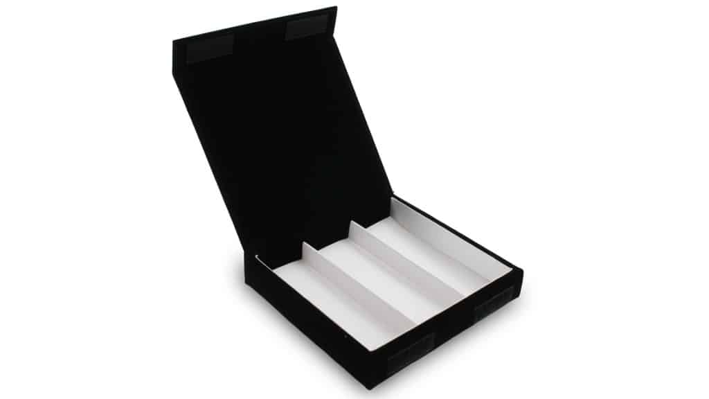 POS118 Brillenbox 3 pcs. Zwart fluweel