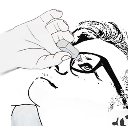 EyeDrop druppelbril 001 met 3 openingen