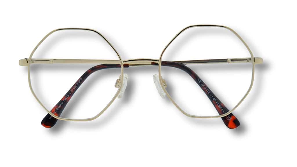 Noci Eyewear leesbril Goldy 018 Hexagon