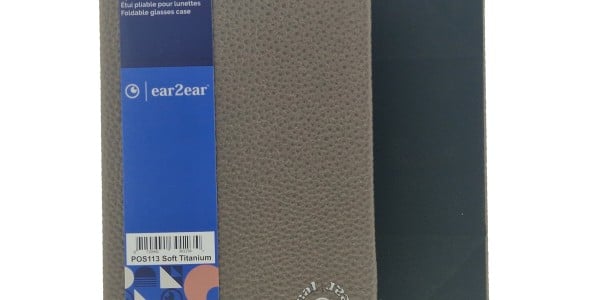 Ear2Ear opvouwbare brillenkoker Soft Titanium POS113_image_2