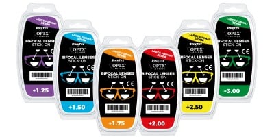 StickTite herplakbare bifocale lenzen + montage set (large) 32 mm